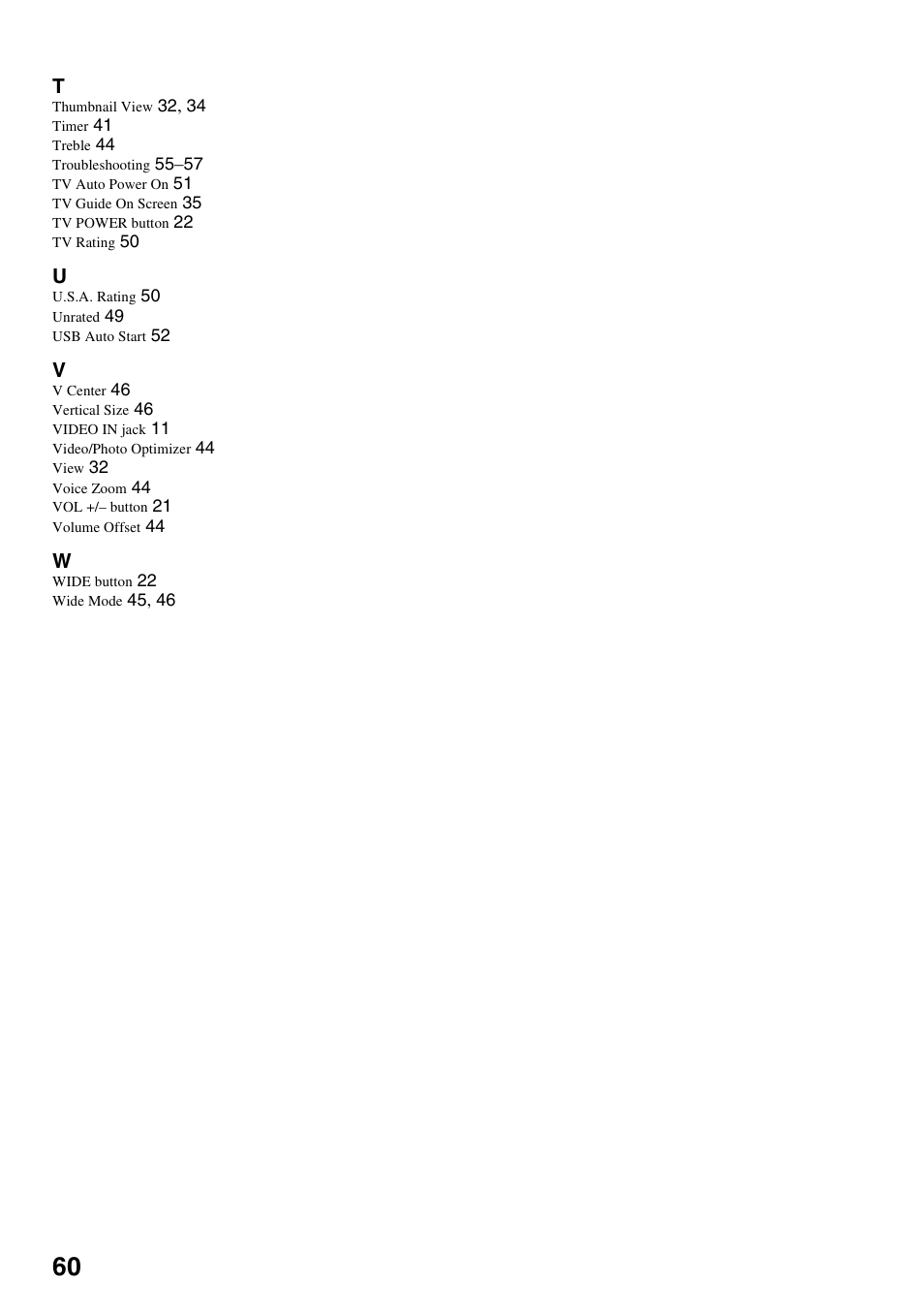 Sony KDL-46Z4100 User Manual | Page 60 / 64