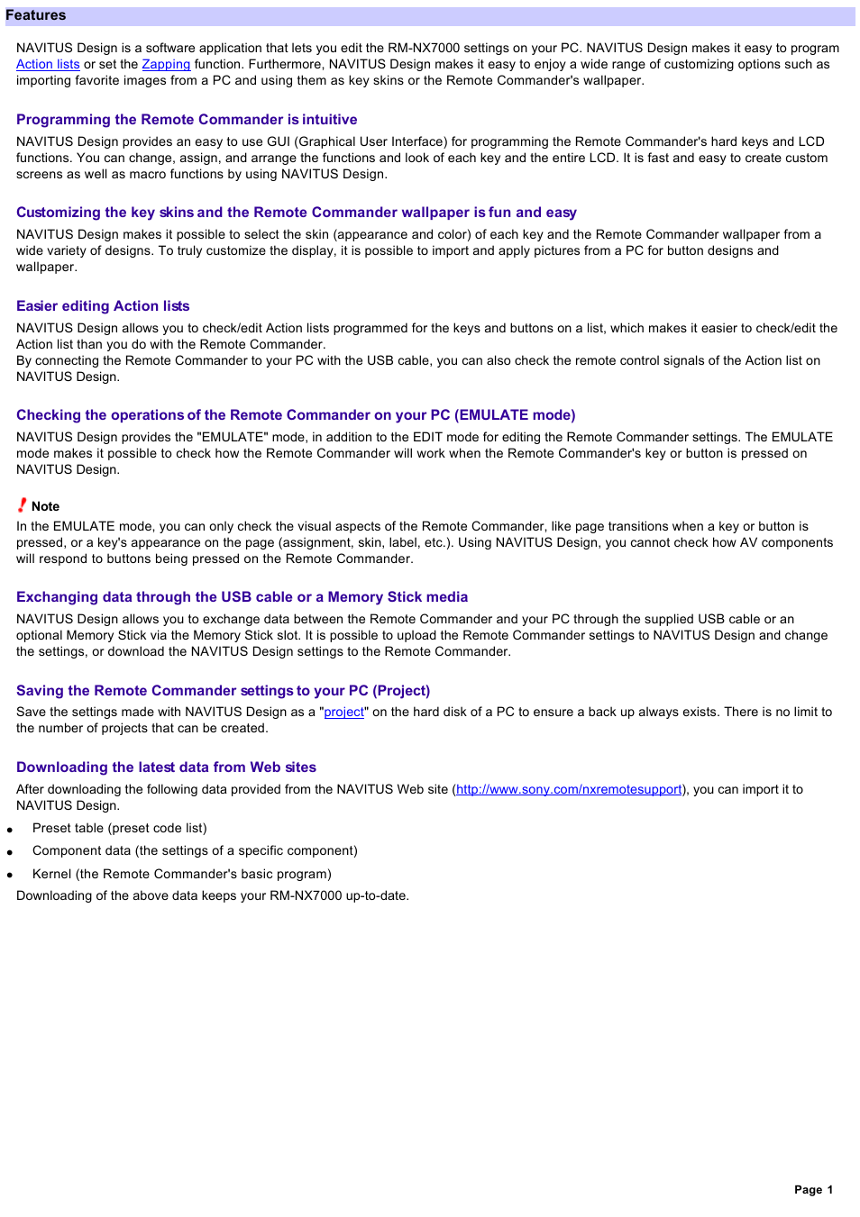 Sony RM-NX7000 User Manual | 117 pages