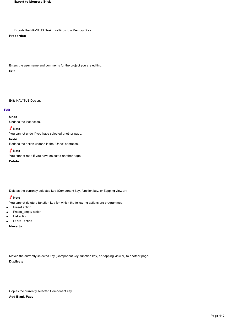 Sony RM-NX7000 User Manual | Page 112 / 117