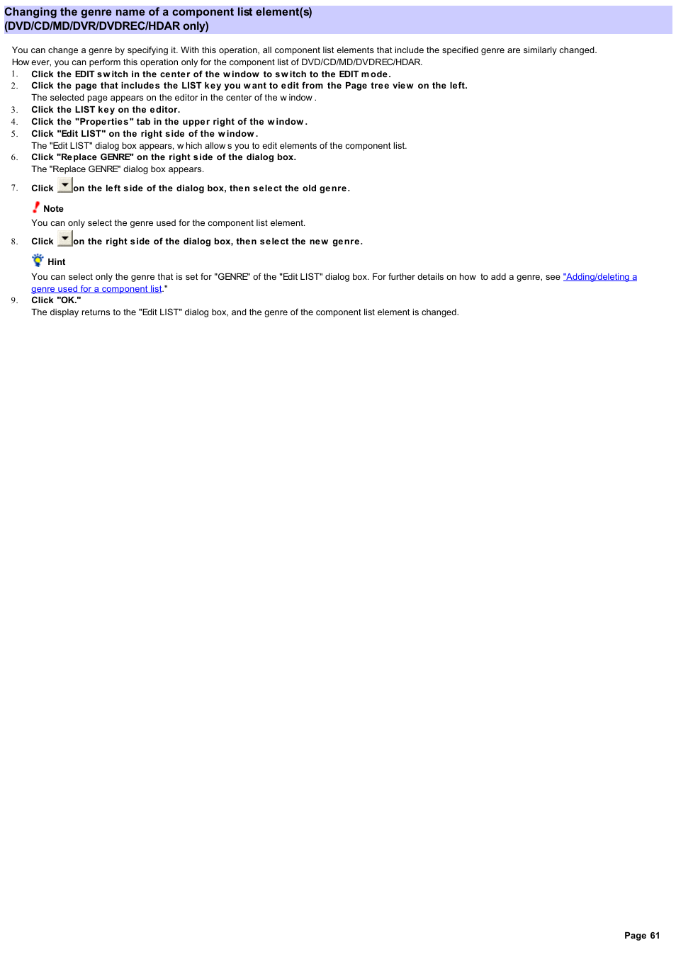 Sony RM-NX7000 User Manual | Page 61 / 117