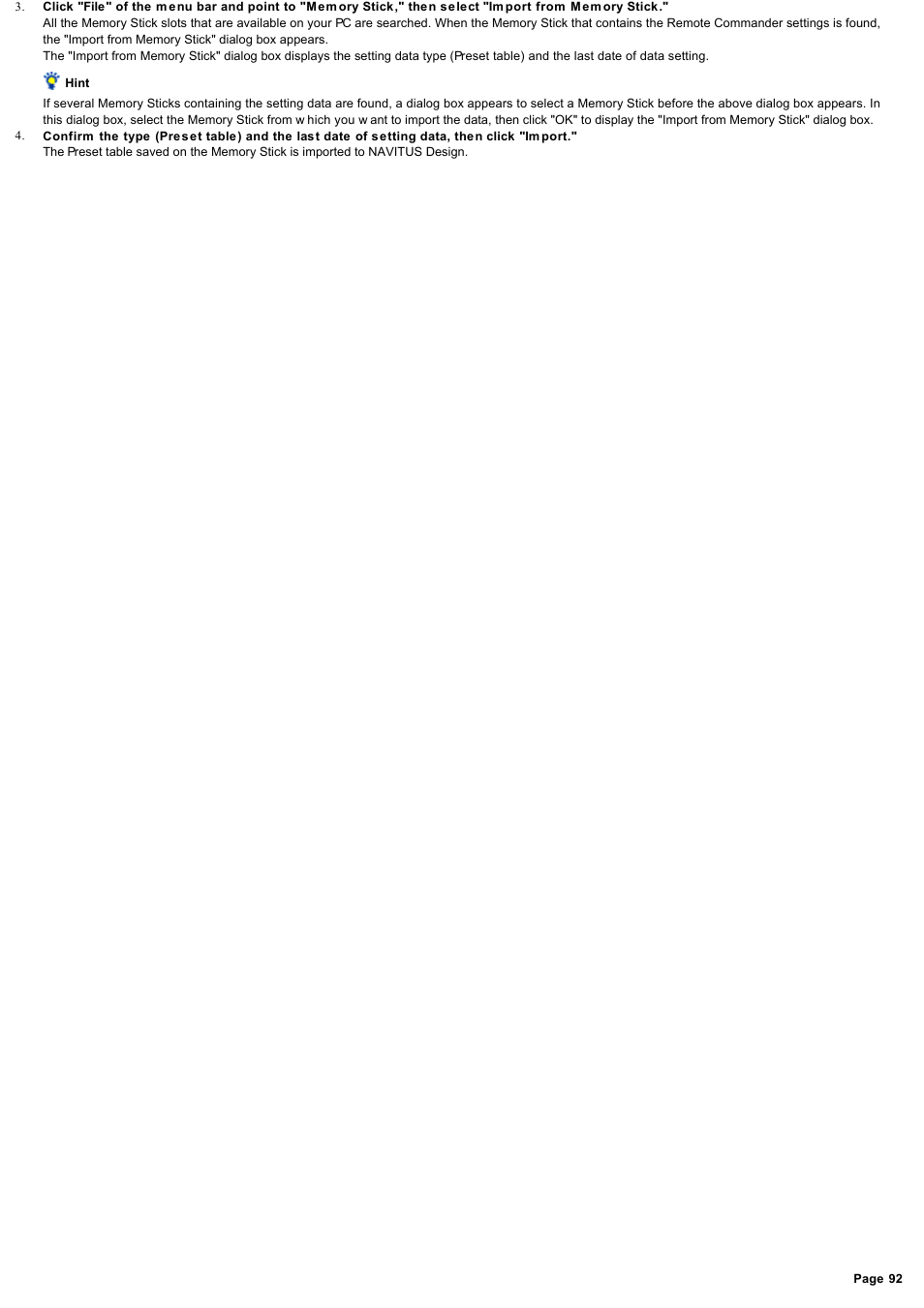 Sony RM-NX7000 User Manual | Page 92 / 117