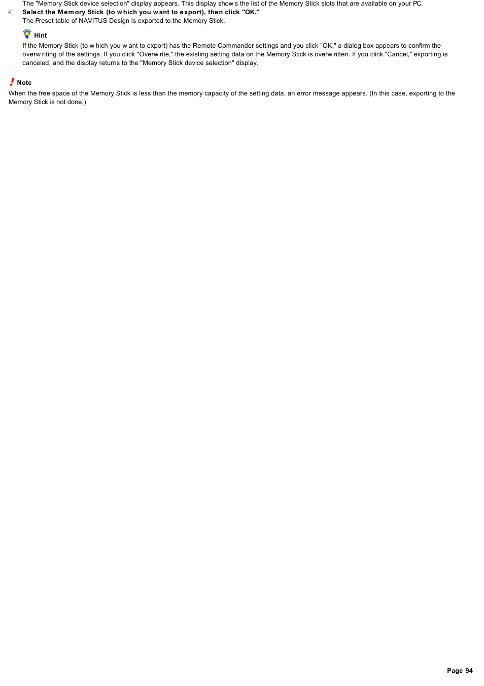 Sony RM-NX7000 User Manual | Page 94 / 117