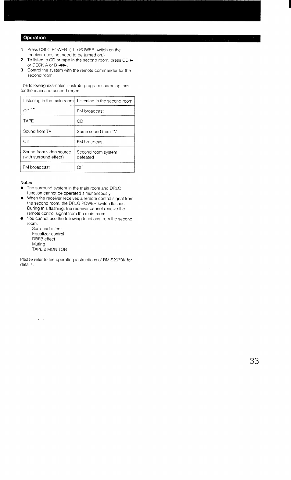 Operation | Sony STR-AV1070X User Manual | Page 33 / 43