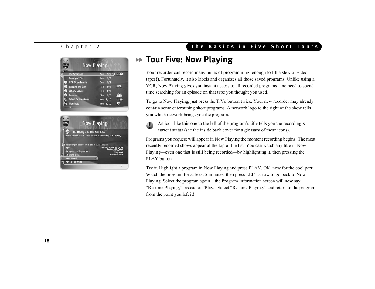 Tour five: now playing | Sony SVR-3000 User Manual | Page 25 / 128