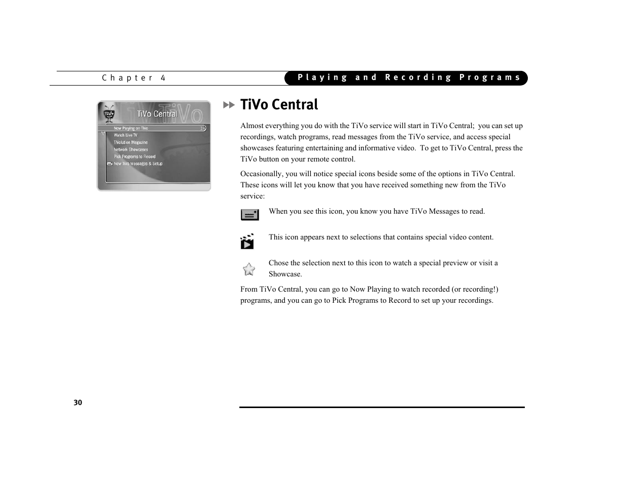 Tivo central | Sony SVR-3000 User Manual | Page 37 / 128