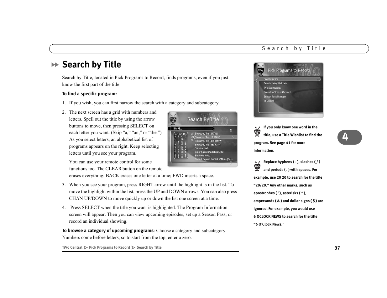 Search by title | Sony SVR-3000 User Manual | Page 44 / 128
