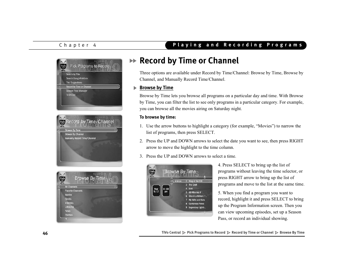 Record by time or channel | Sony SVR-3000 User Manual | Page 53 / 128