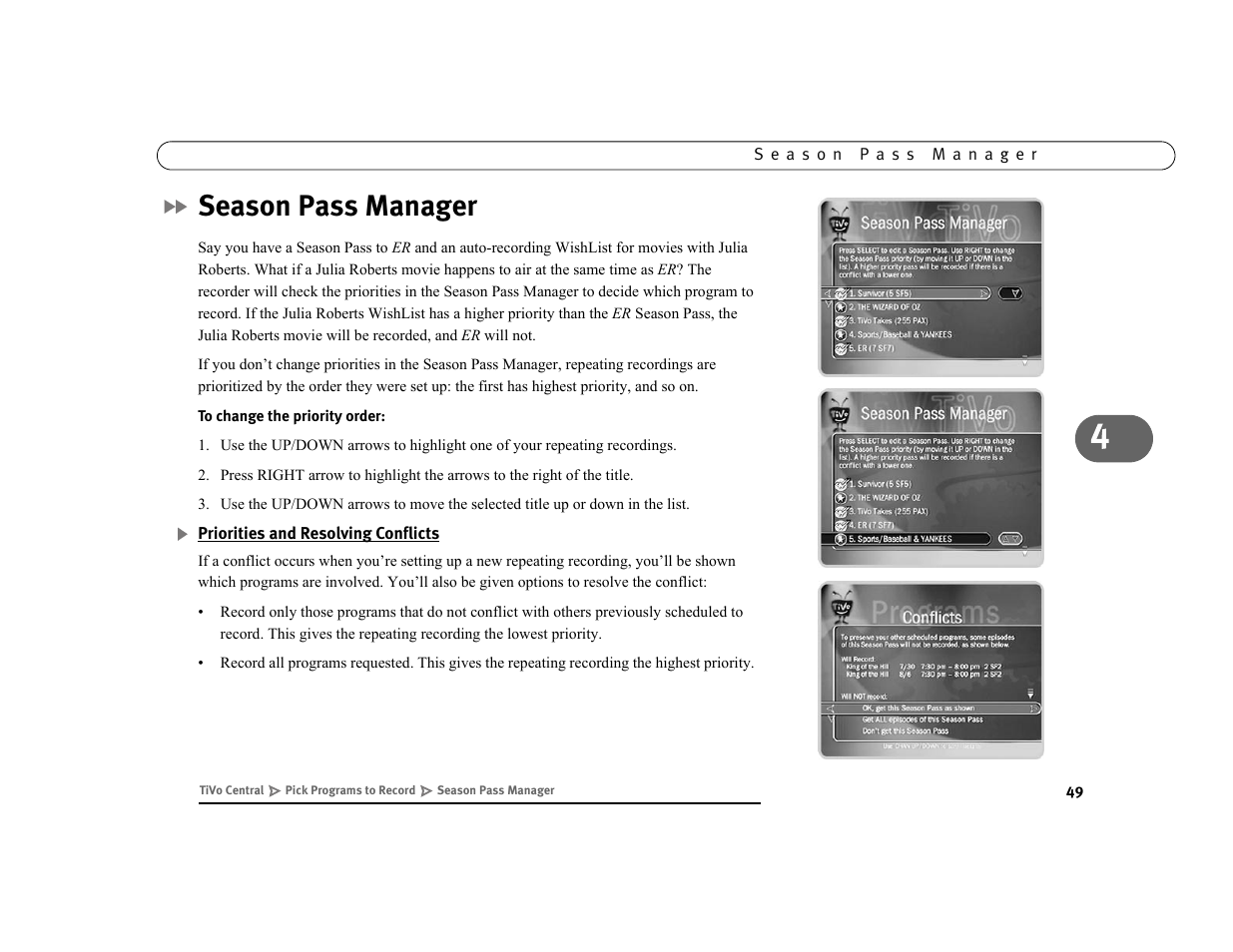 Season pass manager | Sony SVR-3000 User Manual | Page 56 / 128