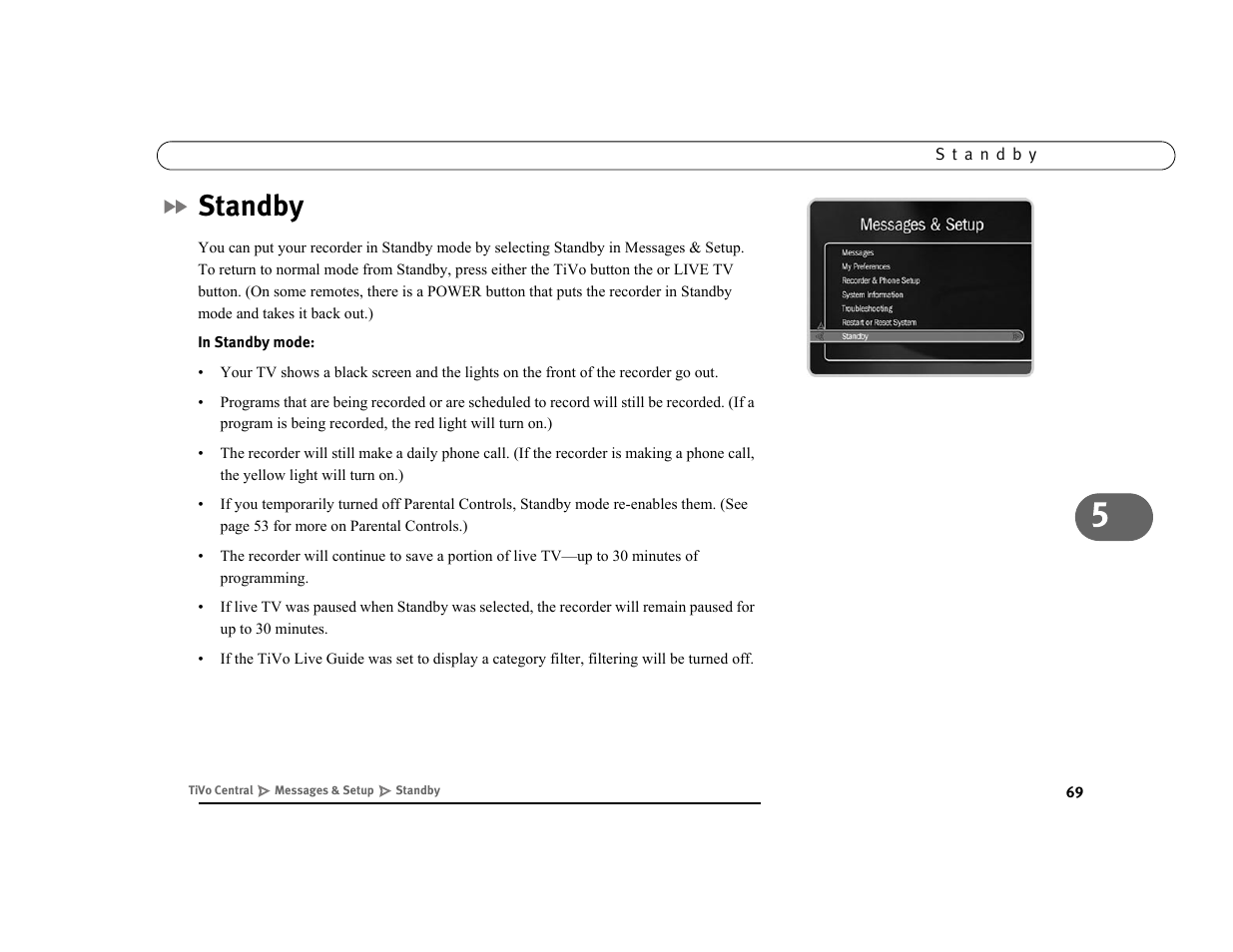 Standby | Sony SVR-3000 User Manual | Page 76 / 128