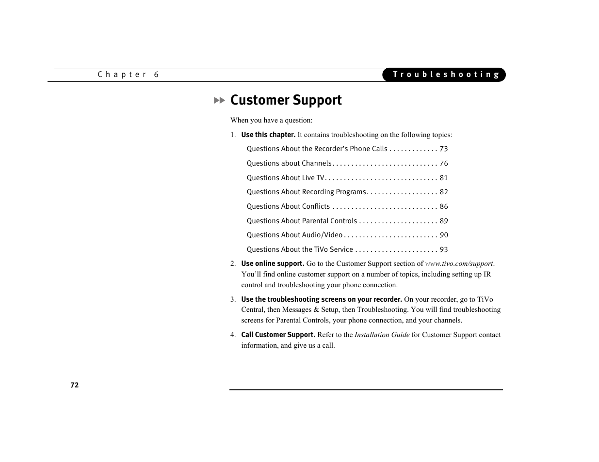 Customer support | Sony SVR-3000 User Manual | Page 79 / 128