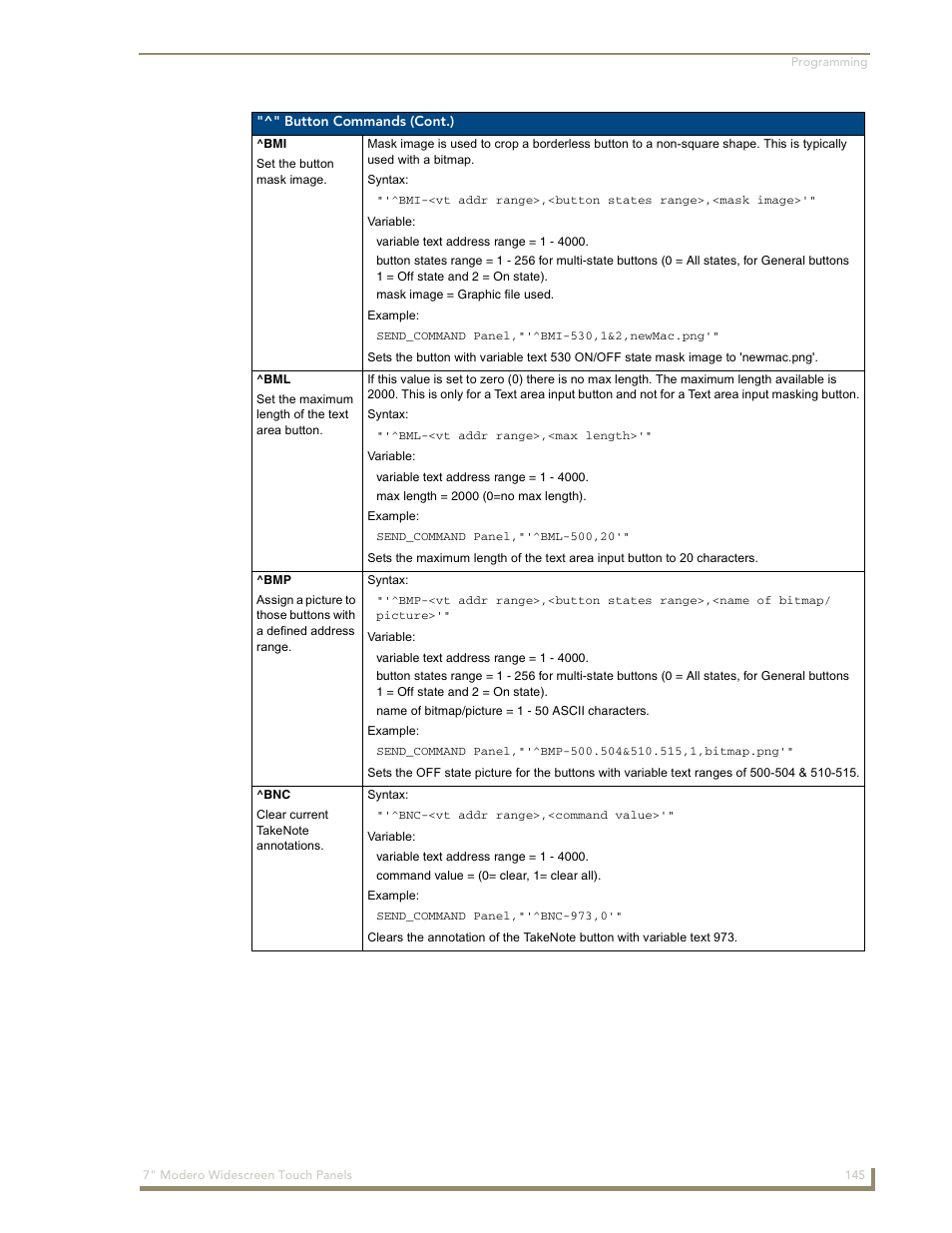 AMX Modero NXD-700Vi User Manual | Page 167 / 234
