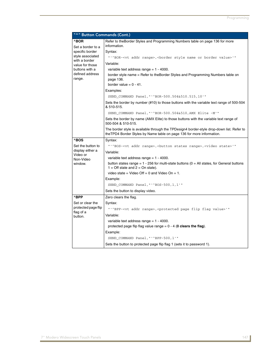 AMX Modero NXD-700Vi User Manual | Page 169 / 234