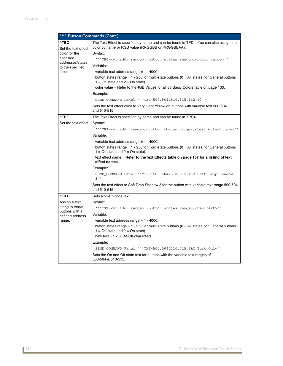 AMX Modero NXD-700Vi User Manual | Page 178 / 234