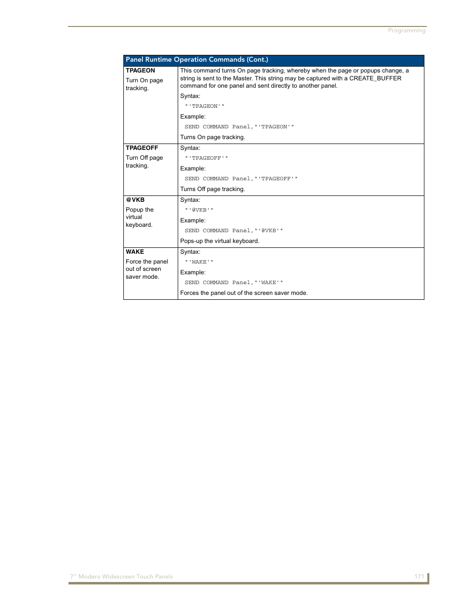 AMX Modero NXD-700Vi User Manual | Page 193 / 234