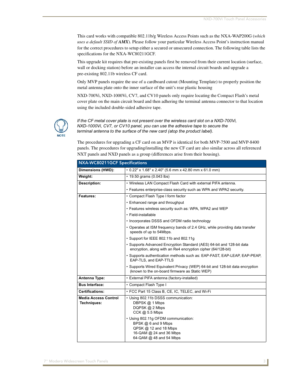 AMX Modero NXD-700Vi User Manual | Page 25 / 234