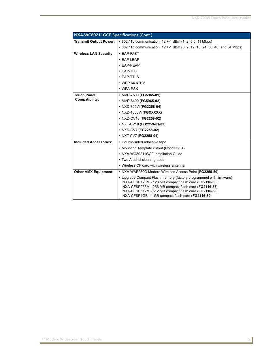 AMX Modero NXD-700Vi User Manual | Page 27 / 234