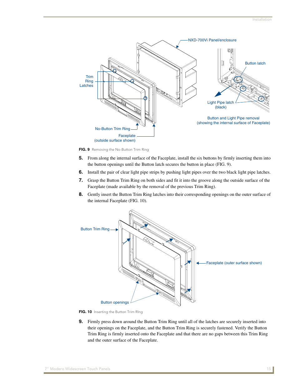 AMX Modero NXD-700Vi User Manual | Page 37 / 234