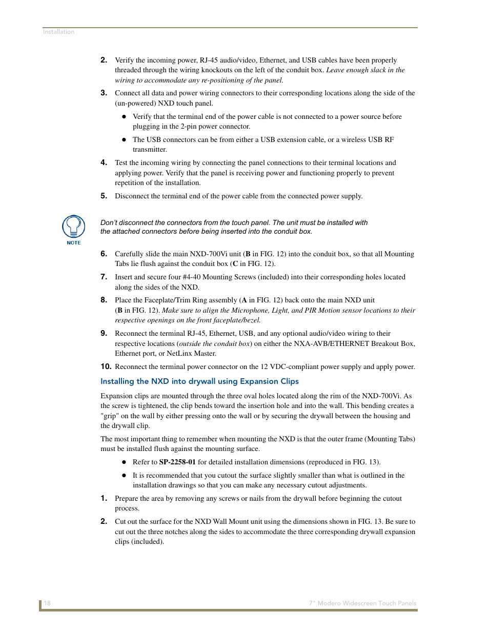 AMX Modero NXD-700Vi User Manual | Page 40 / 234