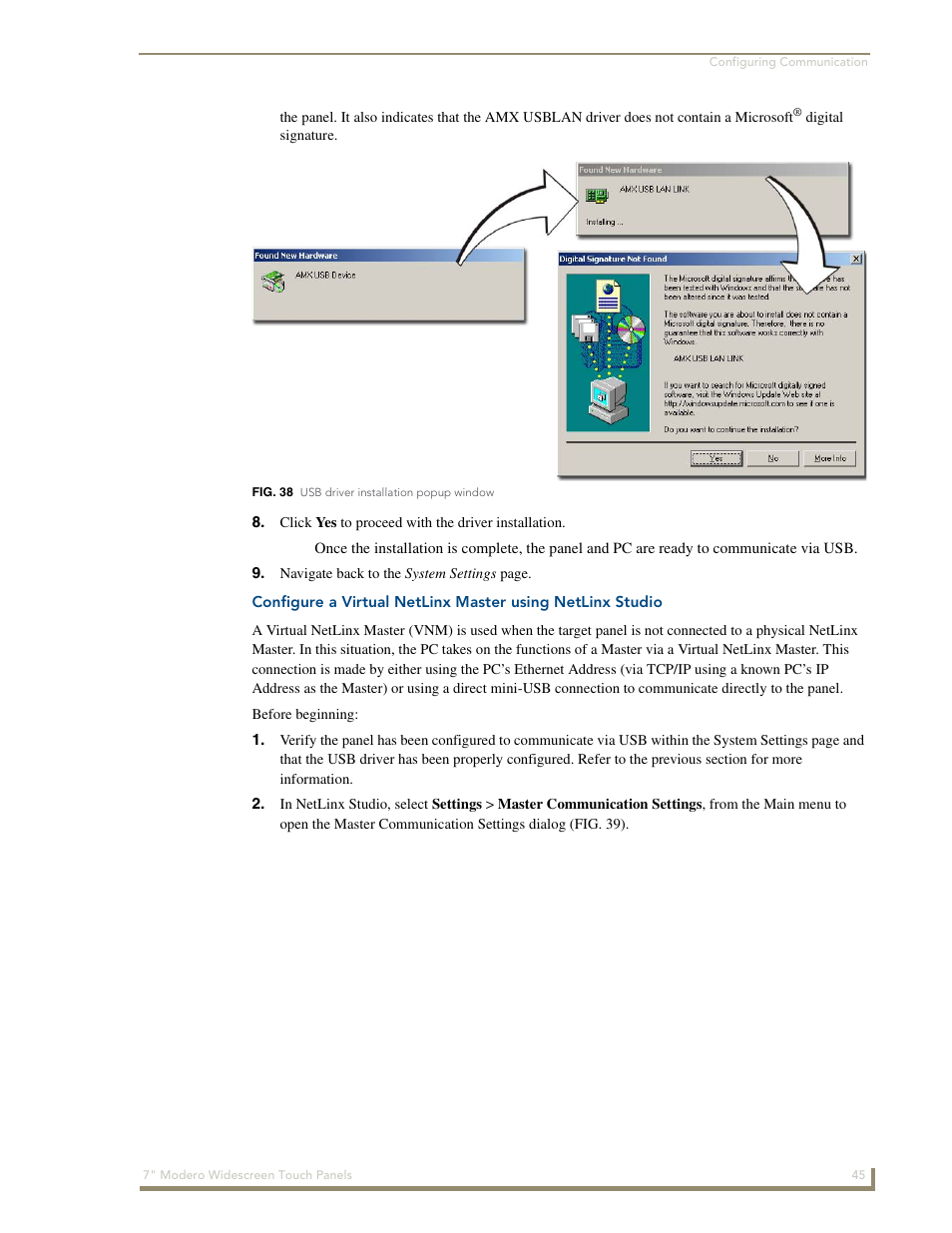 AMX Modero NXD-700Vi User Manual | Page 67 / 234