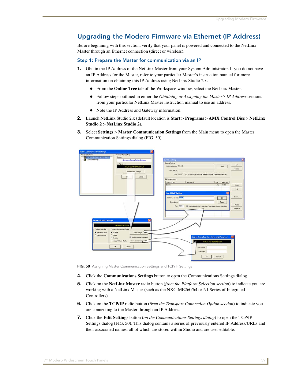 AMX Modero NXD-700Vi User Manual | Page 81 / 234