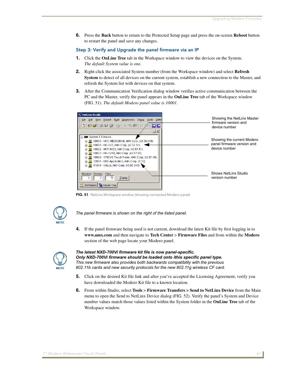 AMX Modero NXD-700Vi User Manual | Page 83 / 234