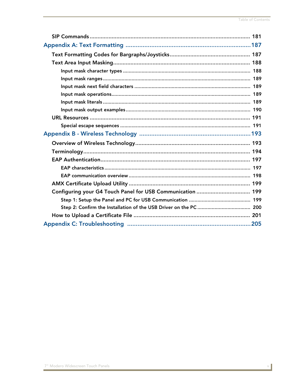 AMX Modero NXD-700Vi User Manual | Page 9 / 234