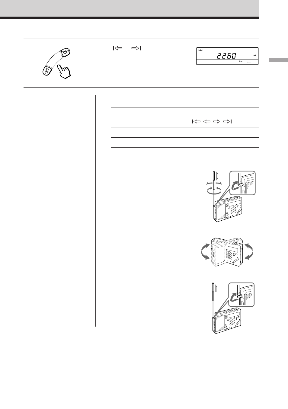 Basic operations 7 | Sony ICF-SW1000TS User Manual | Page 50 / 87