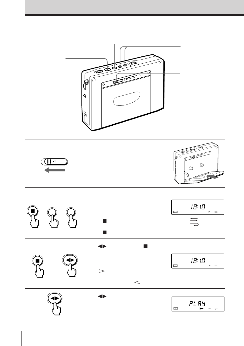 Playing a cassette | Sony ICF-SW1000TS User Manual | Page 51 / 87