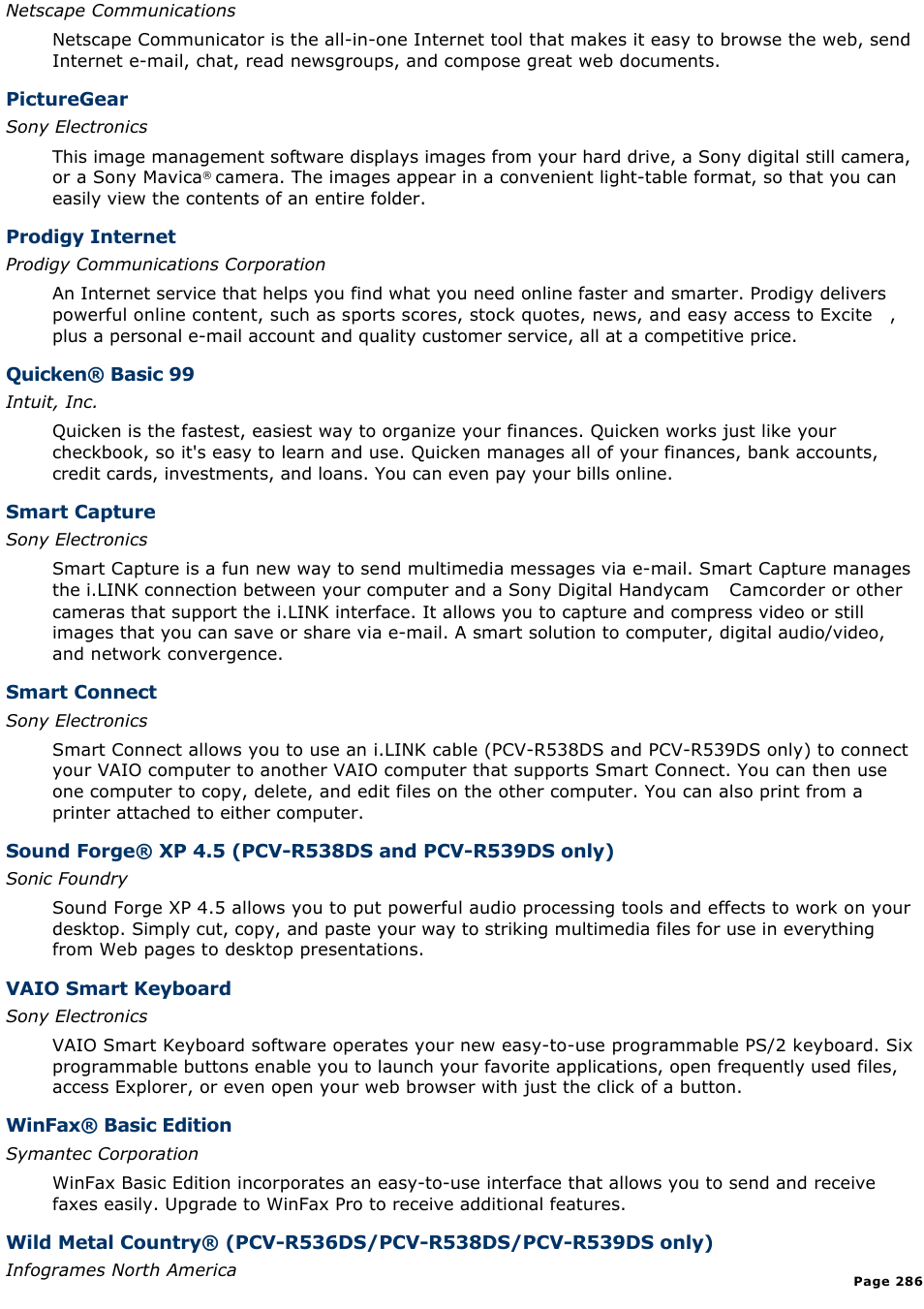 Sony PCV-R539DS User Manual | Page 286 / 586