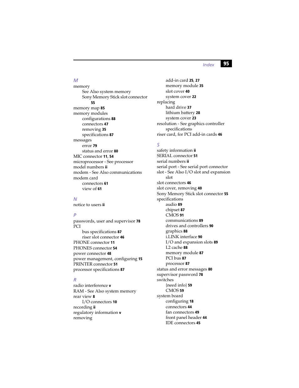 Sony PCV-LX800 User Manual | Page 109 / 110