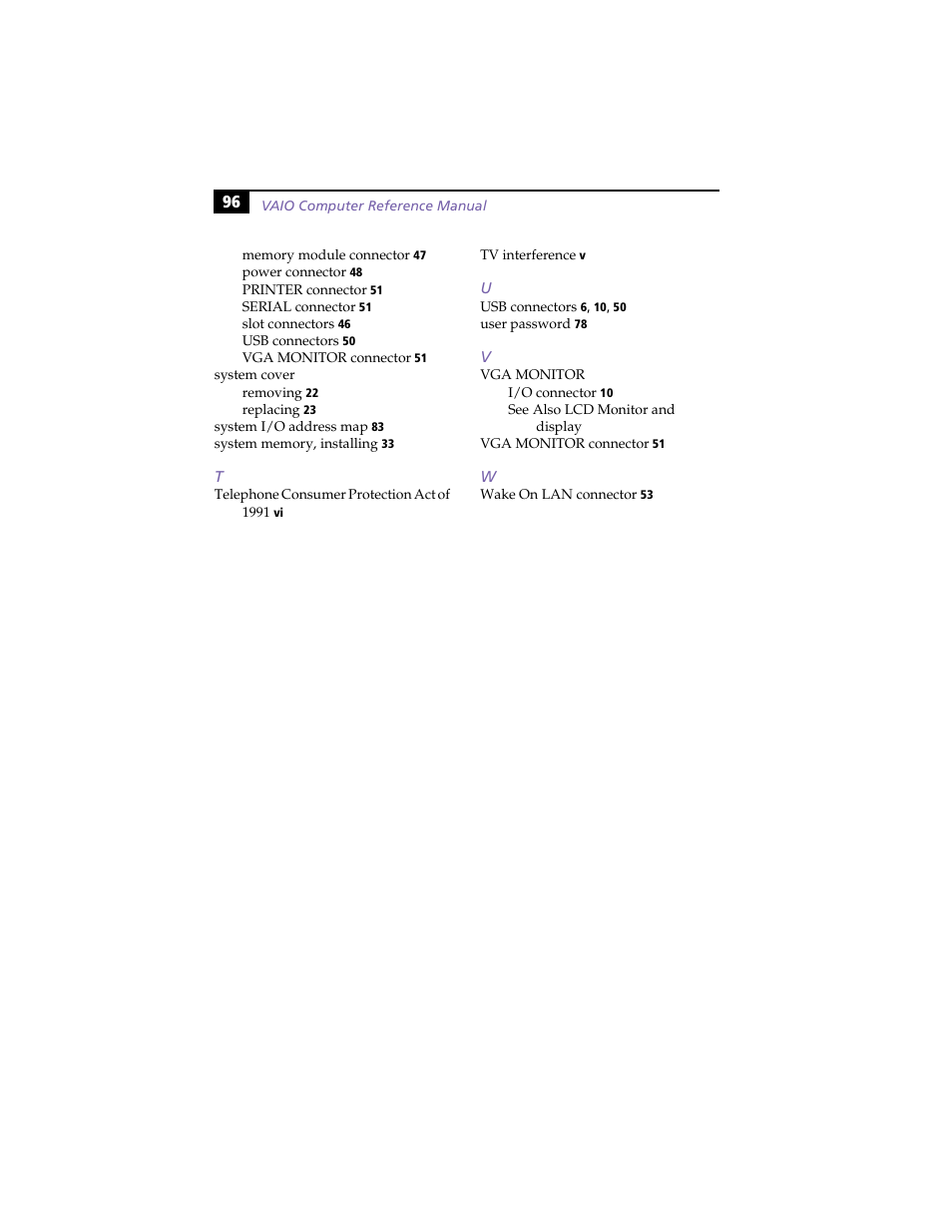 Sony PCV-LX800 User Manual | Page 110 / 110