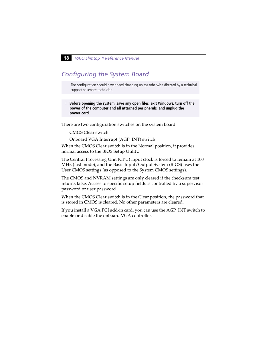 Configuring the system board | Sony PCV-LX800 User Manual | Page 32 / 110