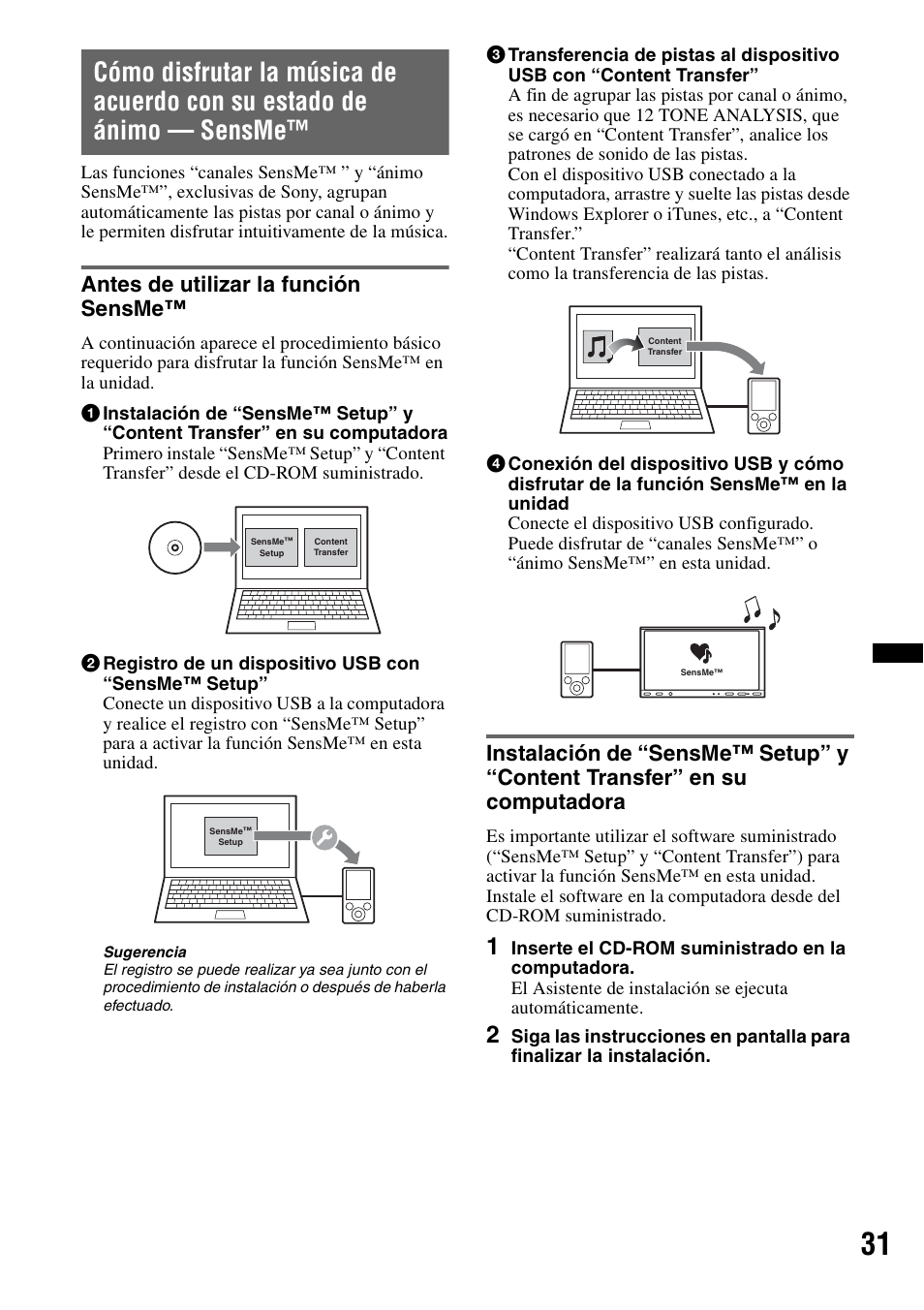 Antes de utilizar la función sensme | Sony XNV-770BT User Manual | Page 187 / 240