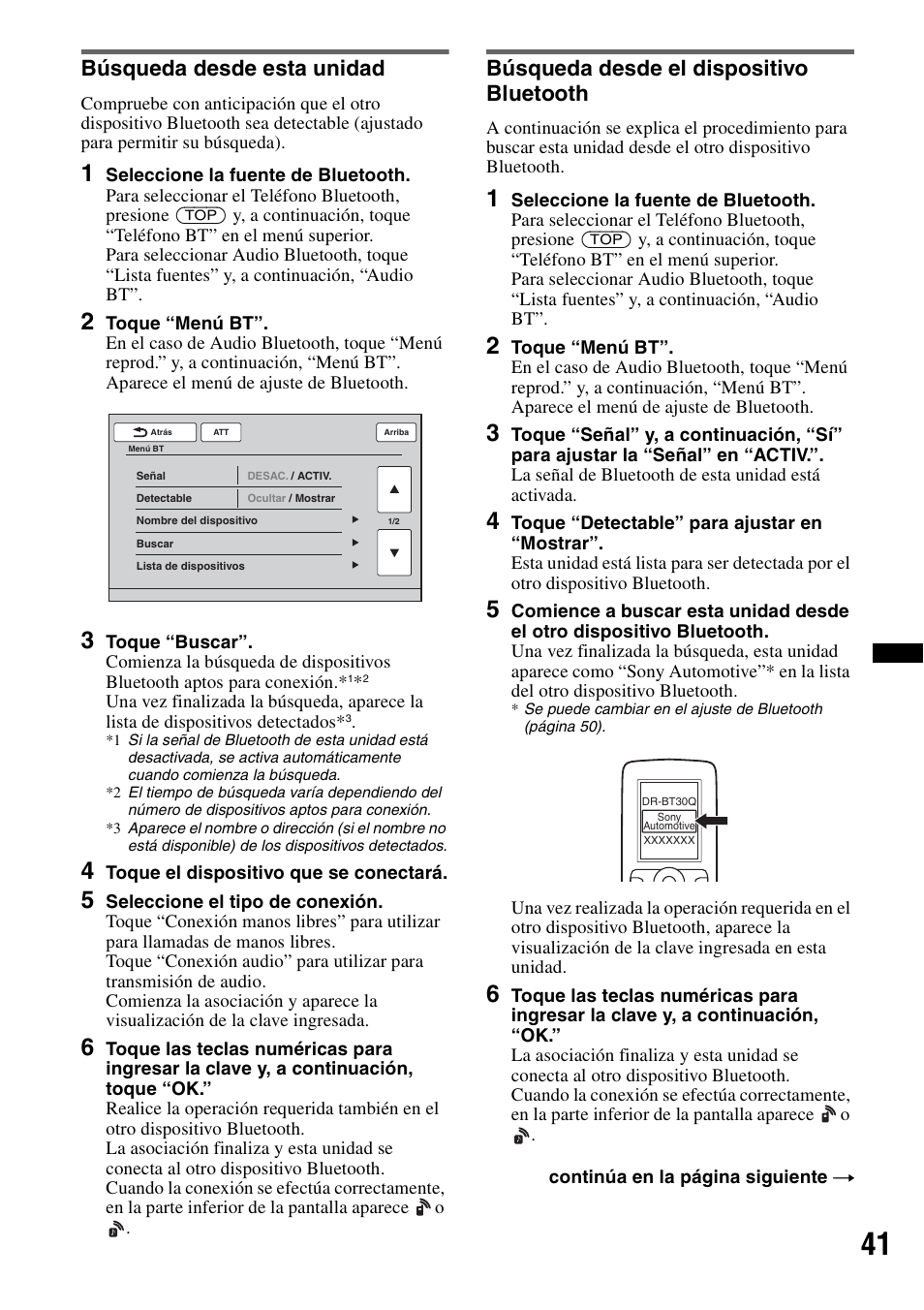 Búsqueda desde esta unidad, Búsqueda desde el dispositivo bluetooth | Sony XNV-770BT User Manual | Page 197 / 240