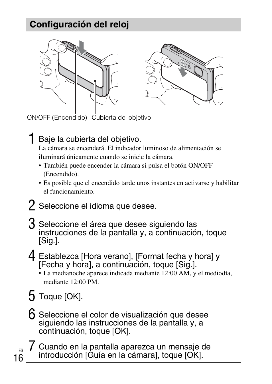 Configuración del reloj | Sony DSC-TX10 User Manual | Page 46 / 64