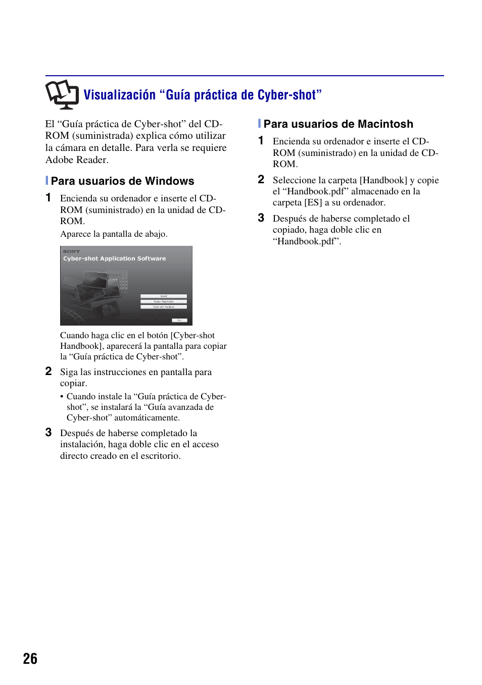 Visualización “guía práctica de cyber-shot | Sony DSC-T300 User Manual | Page 64 / 76