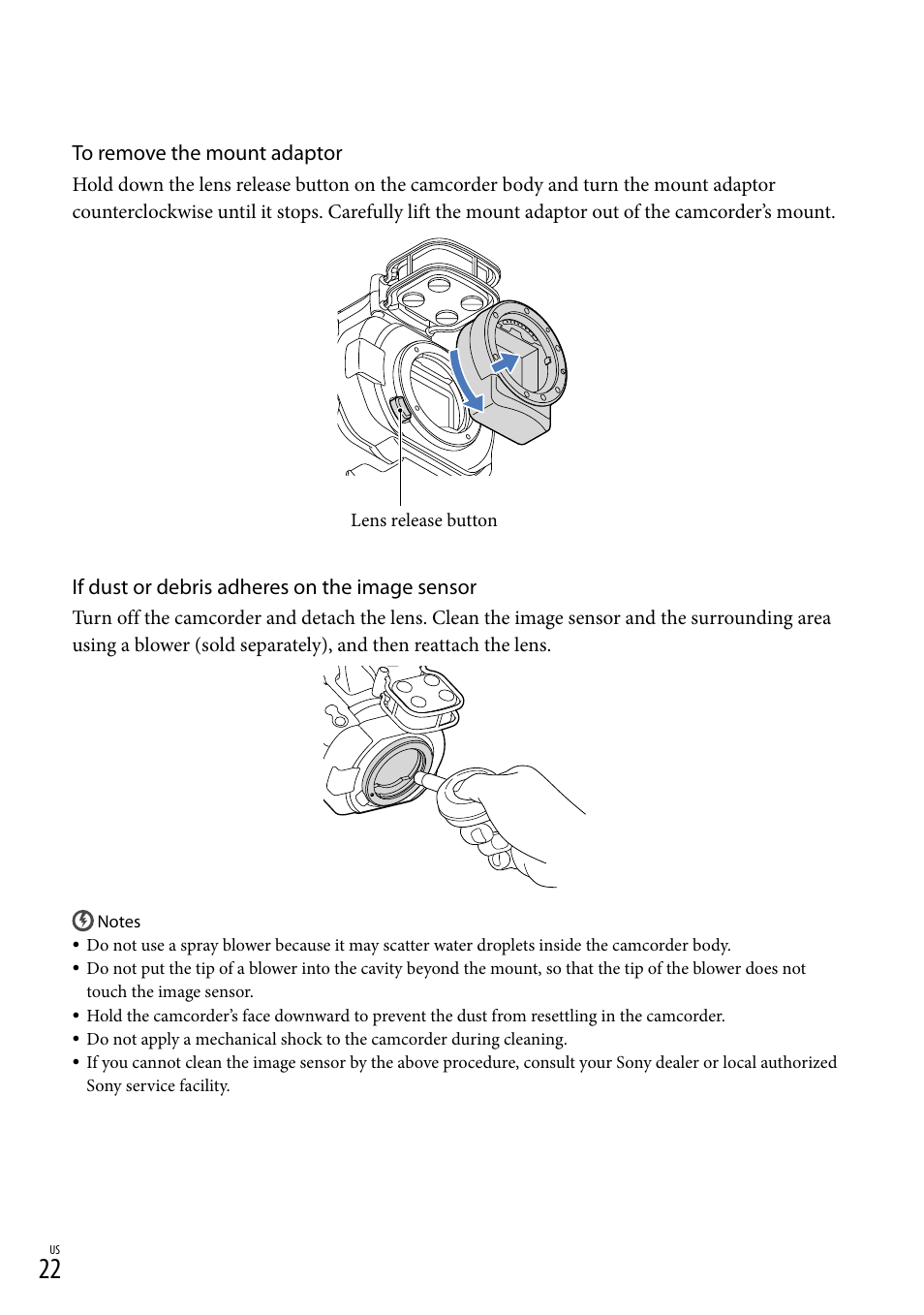 Sony NEX-VG900 User Manual | Page 22 / 151