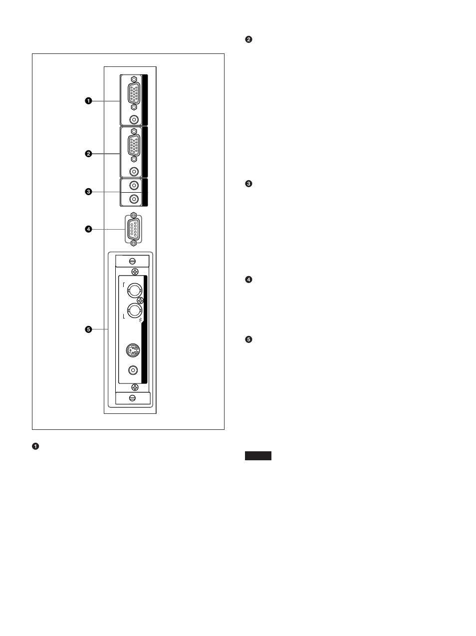 入出力端子パネル | Sony PFM-32C1 User Manual | Page 11 / 348