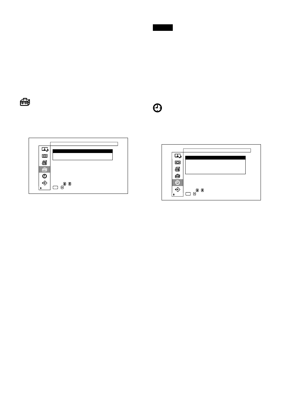 Menü “anfangseinstellungen, Menü “timer/uhr, Uhr einstellen zum einstellen der uhrzeit | Sony PFM-32C1 User Manual | Page 169 / 348