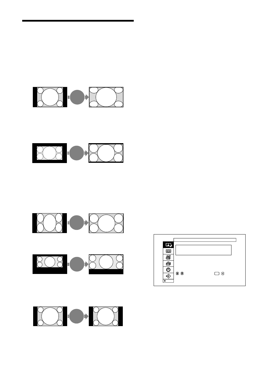 Ampliación de imágenes, Ajuste panorámico auto, Señal de control de identificación | Sony PFM-32C1 User Manual | Page 230 / 348