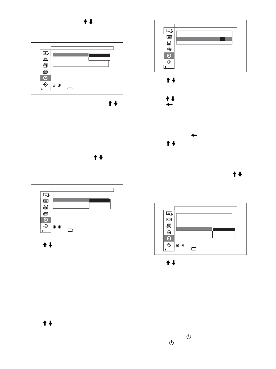 Función de ahorro de energía, Pulse enter. el menú vuelve al menú tempor act/des | Sony PFM-32C1 User Manual | Page 242 / 348