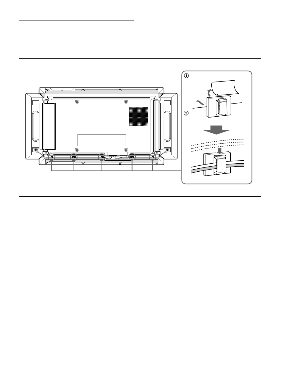 Uso dei fermacavi | Sony PFM-32C1 User Manual | Page 261 / 348