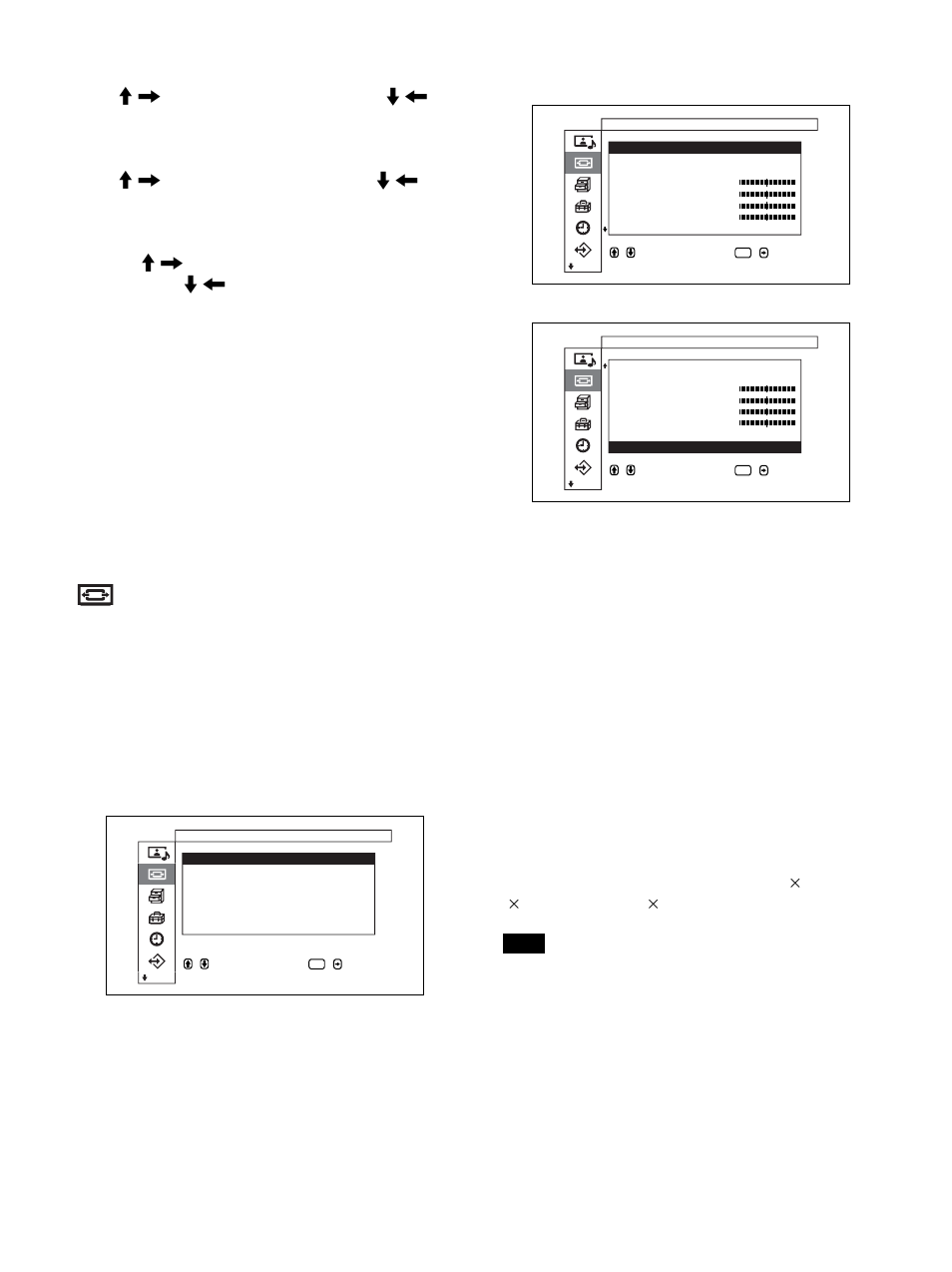 Screen control menu, Case of menu function being set to “return, For details, see “surround” on page 36 (gb) | Sony PFM-32C1 User Manual | Page 70 / 348