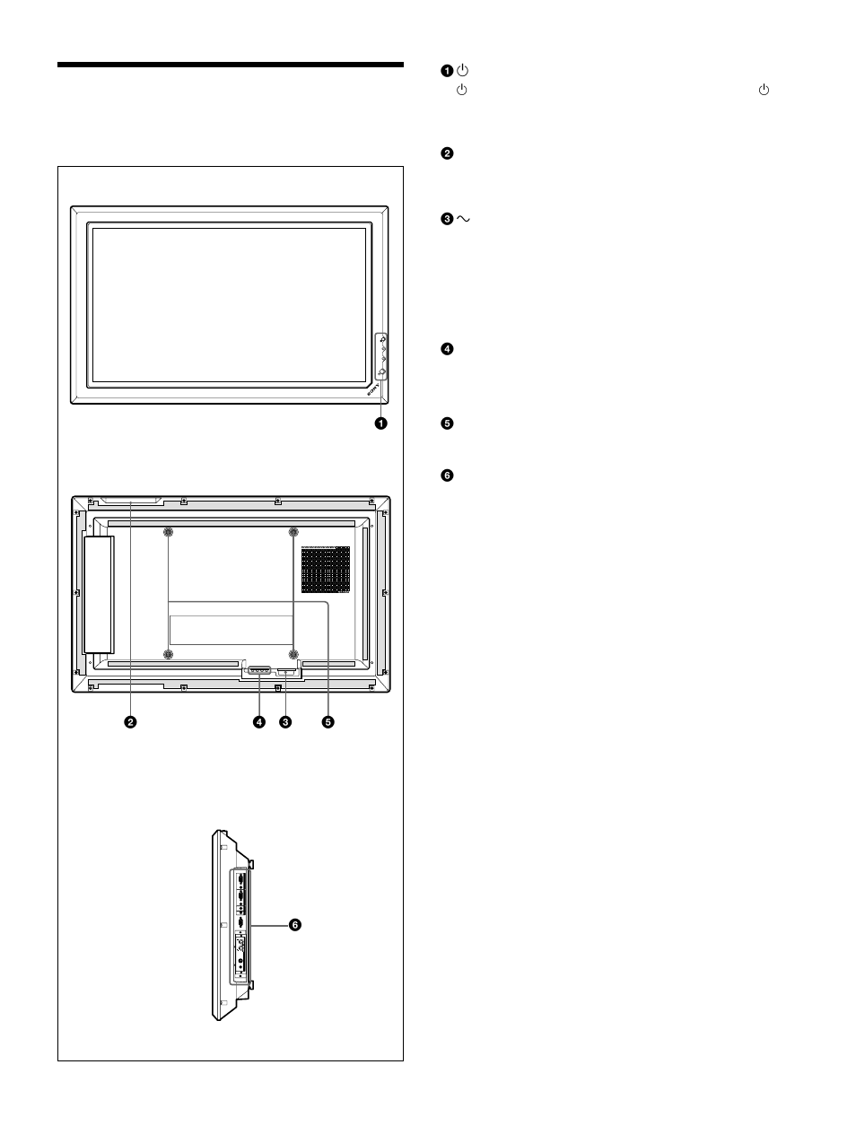 各部の名称と働き, 前面／後面／右側面 | Sony PFM-32C1 User Manual | Page 9 / 348