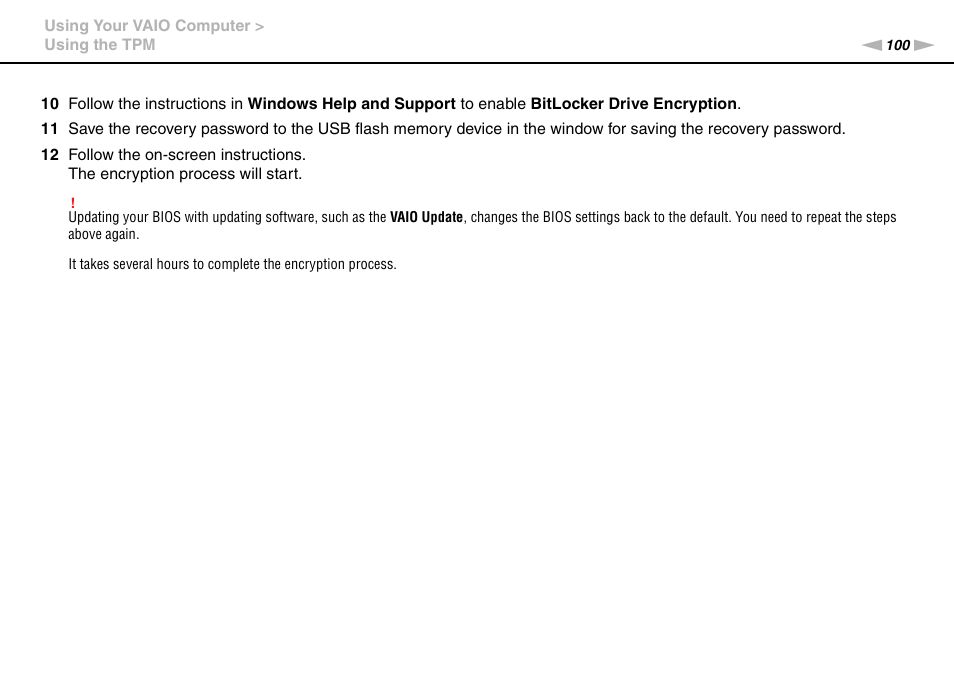 Sony VPCZ22SHX User Manual | Page 100 / 215