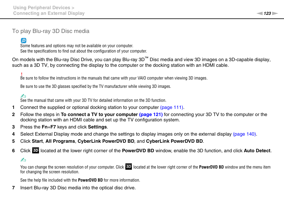 Sony VPCZ22SHX User Manual | Page 123 / 215