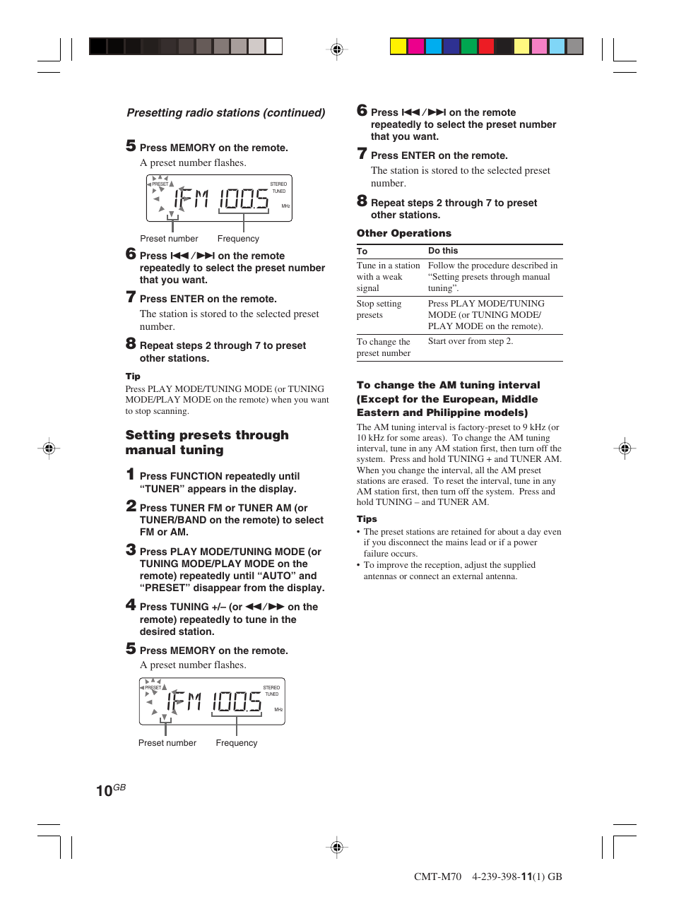 Sony CMT-M70 User Manual | Page 10 / 24