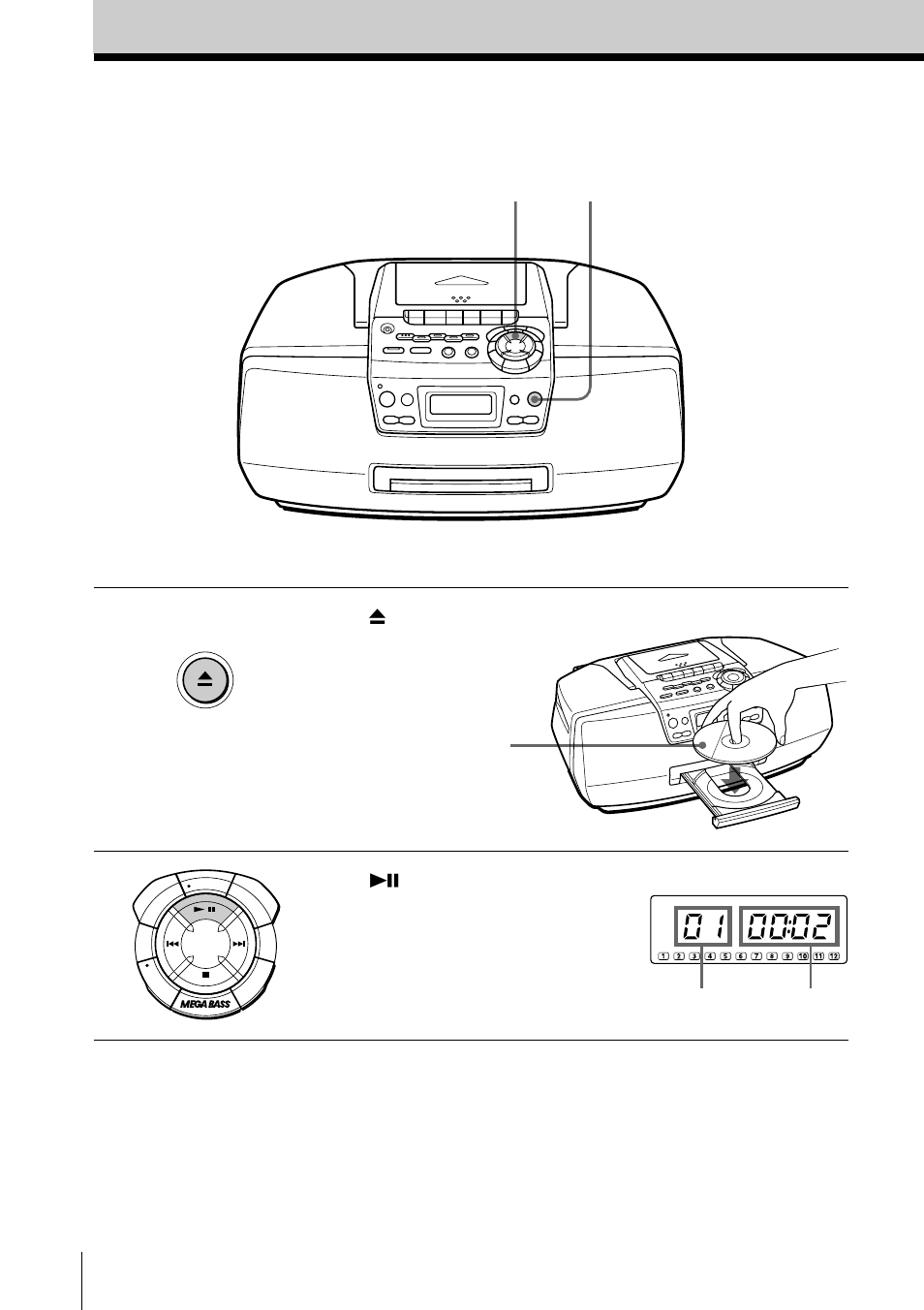 Playing a cd | Sony CFD-S47 User Manual | Page 4 / 36