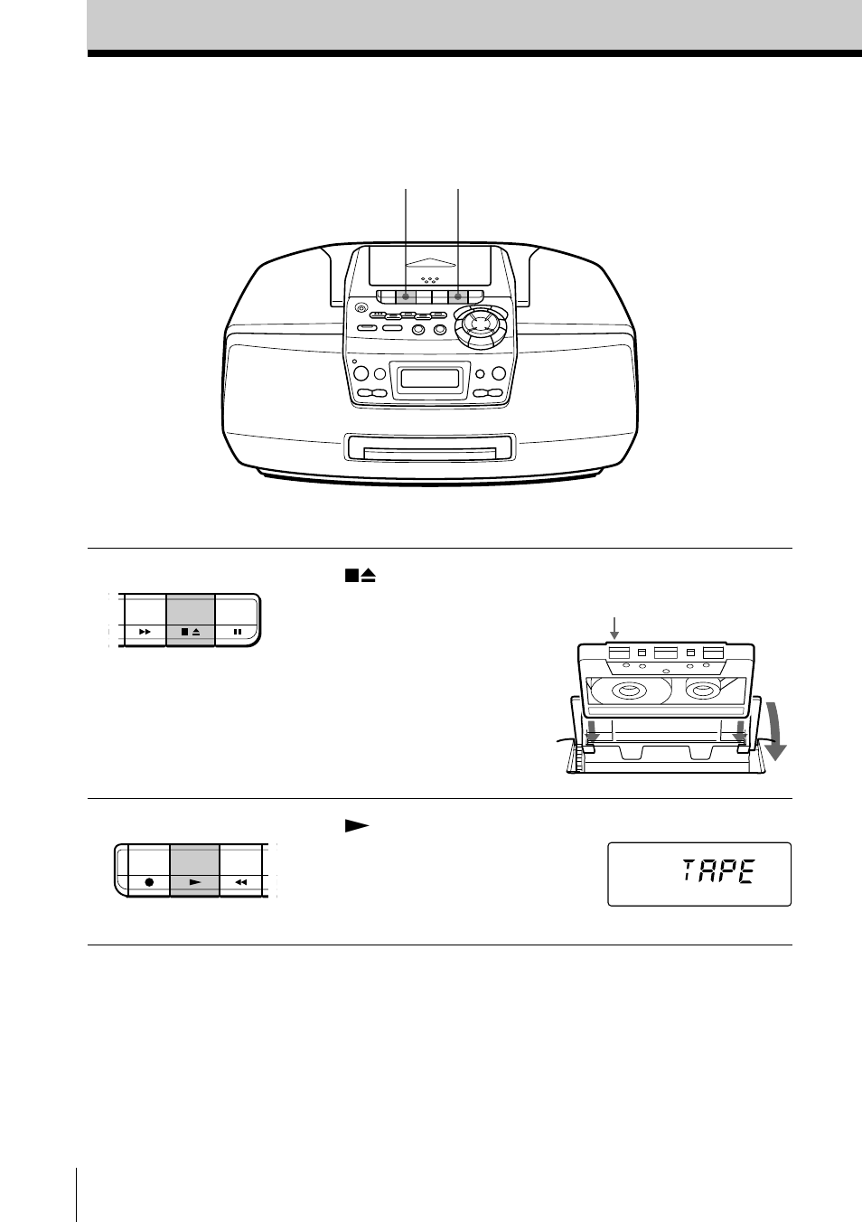 Playing a tape | Sony CFD-S47 User Manual | Page 8 / 36