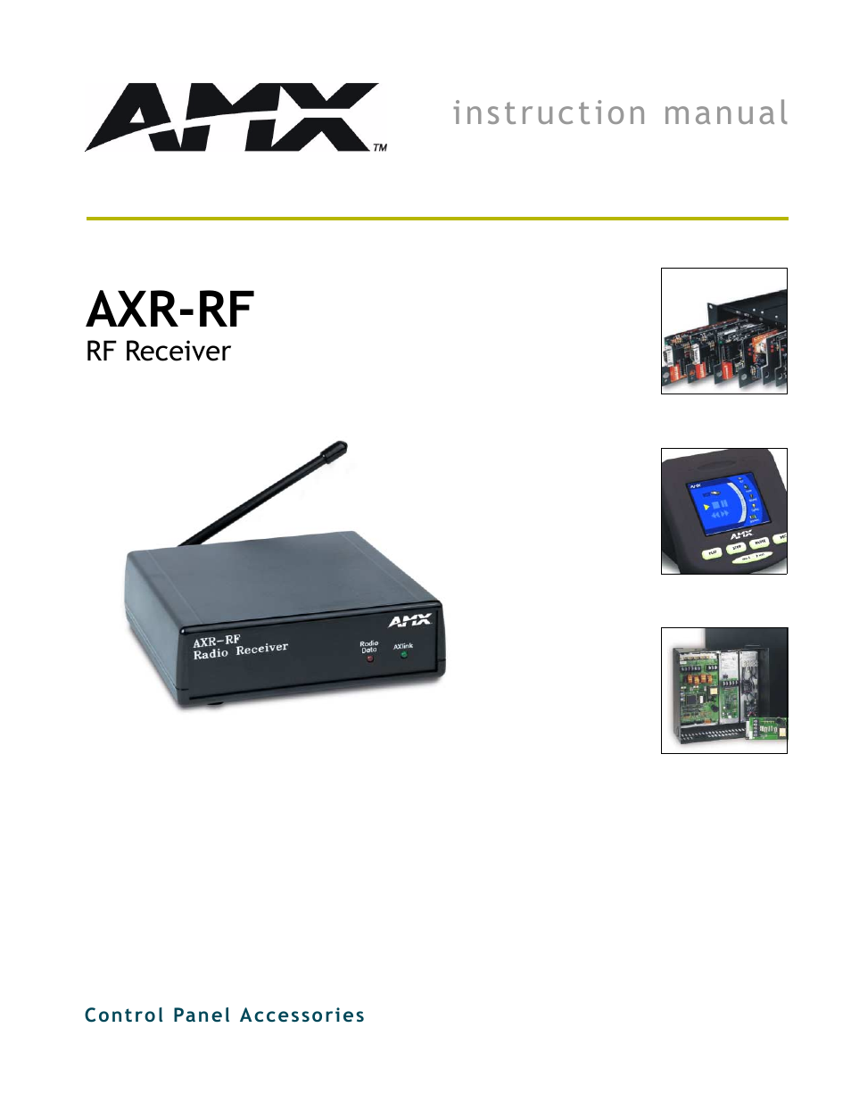 AMX RF Receiver AXR-RF User Manual | 10 pages